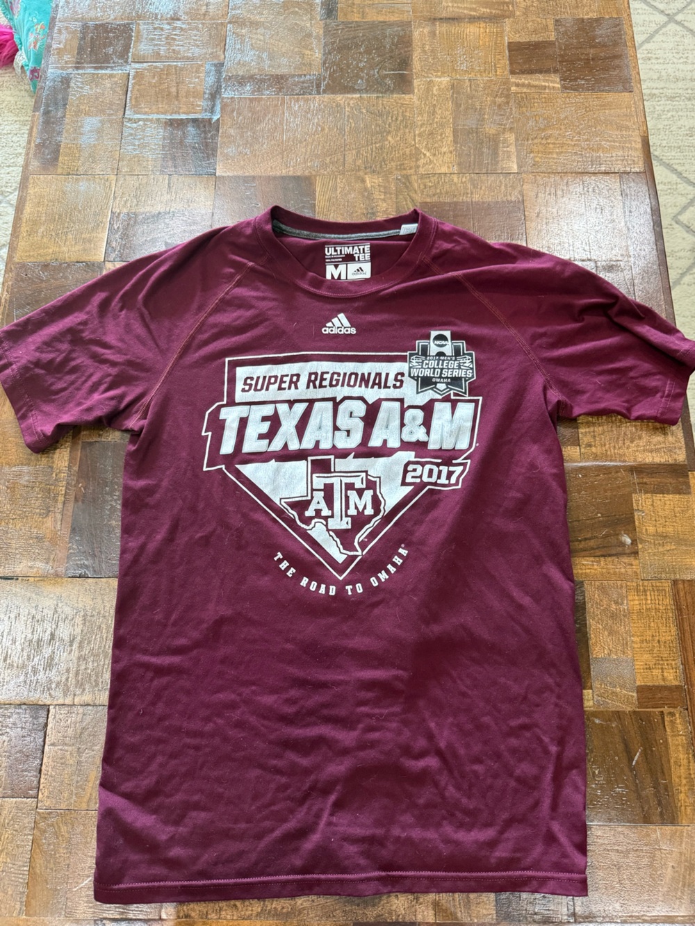 adidas Maroon Texas A&M Super Regionals Graphic Tee